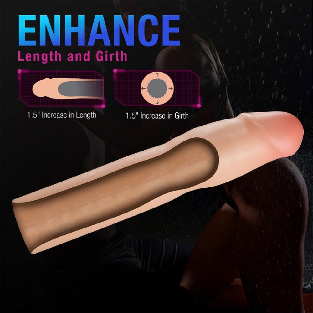 Насадка на пенис реалистичная Blush Performance Plus бежевая, 17.7 х 4.4 см фото №9 — секс игрушки: Украина, NO TABOO