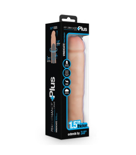 Насадка на пенис реалистичная Blush Performance Plus бежевая, 21.6 х 5 см - No Taboo