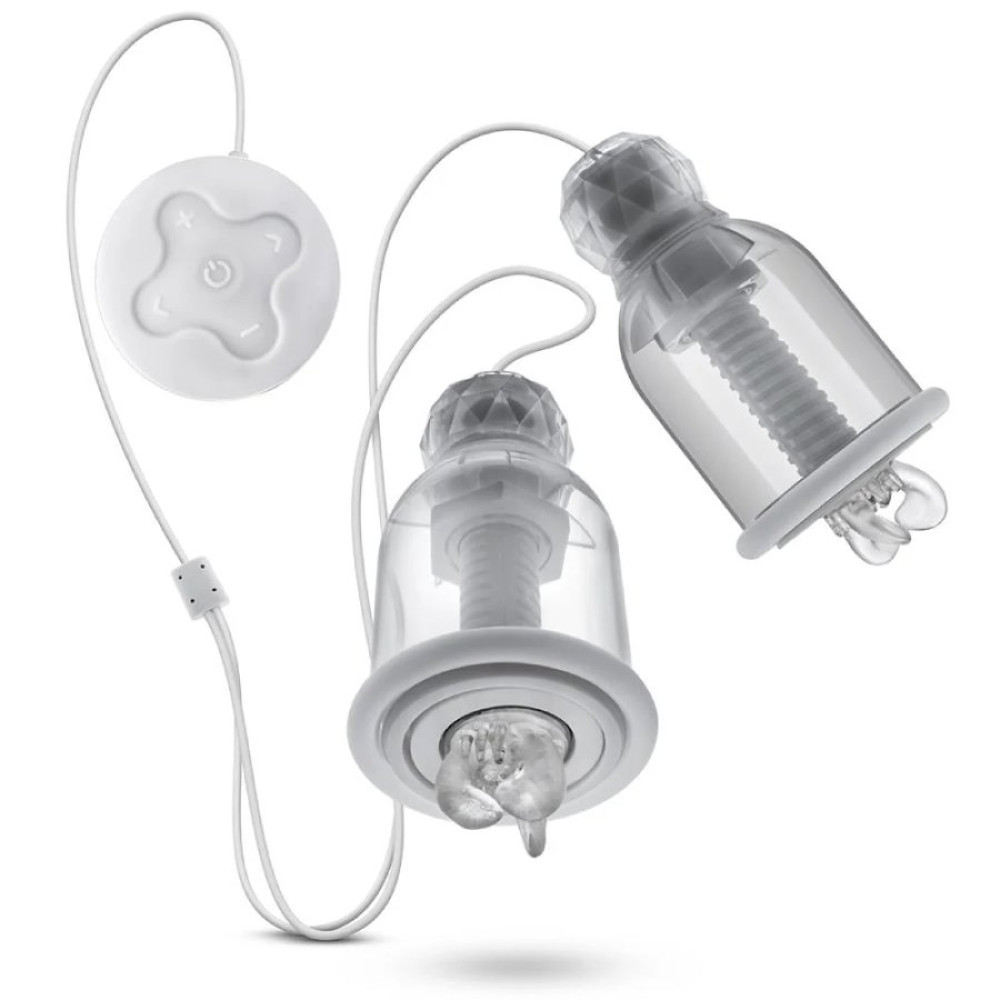Вакуумные помпы для сосков Blush Temptasia Titilator с массажерами, прозрачные, 11 х 6.6 см фото №3 — секс игрушки: Украина, NO TABOO