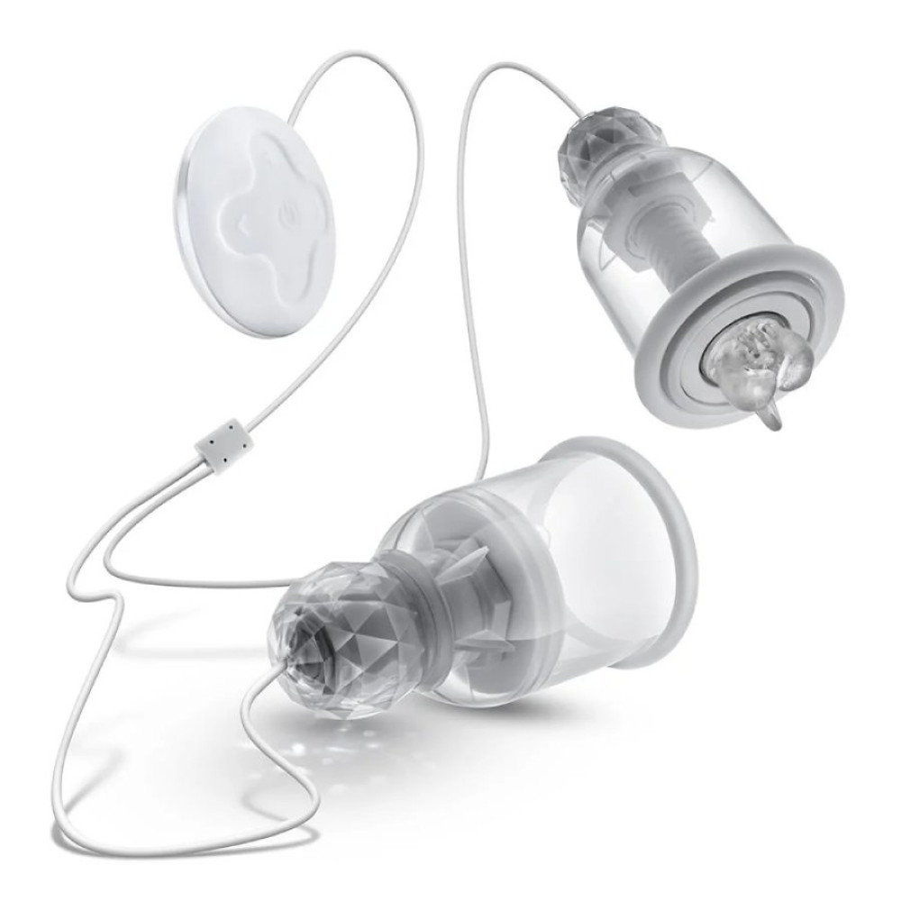 Вакуумные помпы для сосков Blush Temptasia Titilator с массажерами, прозрачные, 11 х 6.6 см фото №4 — секс игрушки: Украина, NO TABOO
