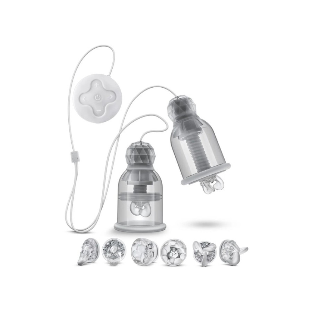 Вакуумные помпы для сосков Blush Temptasia Titilator с массажерами, прозрачные, 11 х 6.6 см фото №0 — секс игрушки: Украина, NO TABOO