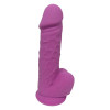 Термопластичный реалистичный фаллоимитатор Dream Toys Real Love 8.5" с присоской, фиолетовый, 21,6 × 5,1 см фото №3 — секс игрушки: Украина, NO TABOO