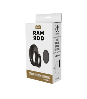 Эрекционное виброкольцо Dreamtoys Ramrod с пультом, черное, 7.2 х 7 см - No Taboo