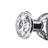 Анальная пробка Toy Joy Diamond Bum Bijou S с кристаллом, серебристая, 9.2 х 3 см фото №4 — секс игрушки: Украина, NO TABOO