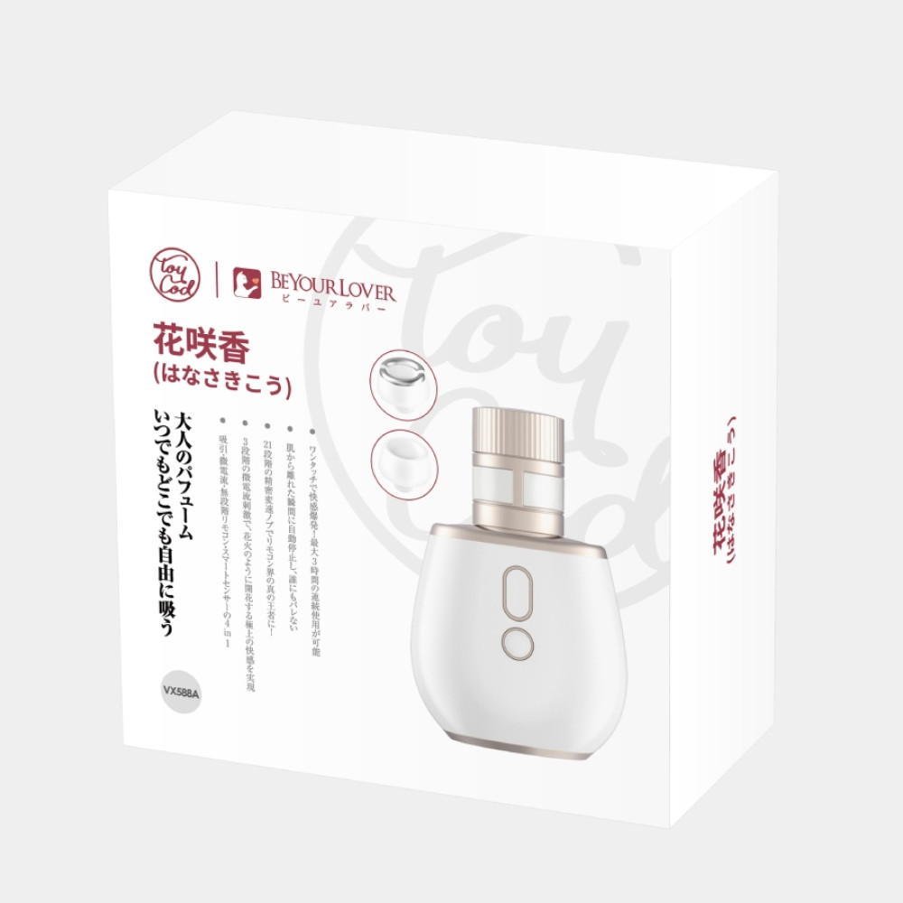 Вакуумный стимулятор BeYourLover Aromia в виде духов с электростимуляцией, белый, 9.6 х 3.5 см фото №2 — секс игрушки: Украина, NO TABOO