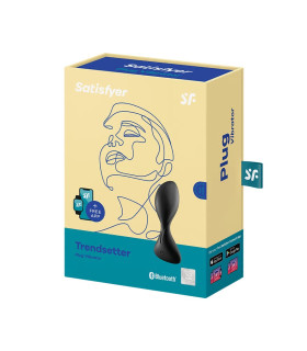 Анальний вібратор Satisfyer Trendsetter з додатком, чорний, 11.2 х 5 см - No Taboo