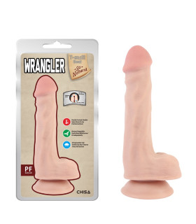 Реалистичный фаллоимитатор Chisa Wrangler на присоске, бежевый, 19 х 3.9 см - No Taboo