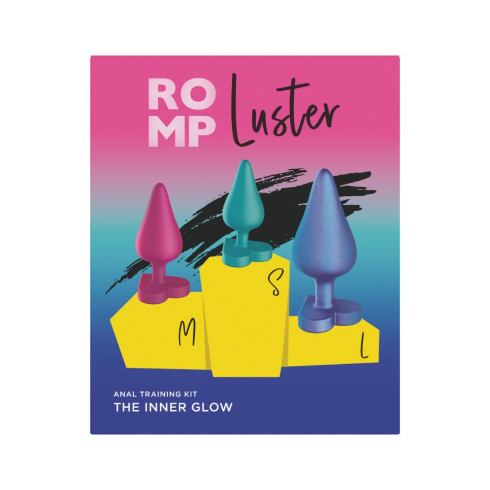 Набор анальных пробок ROMP Luster разноцветный, 3 шт фото №7 — секс игрушки: Украина, NO TABOO