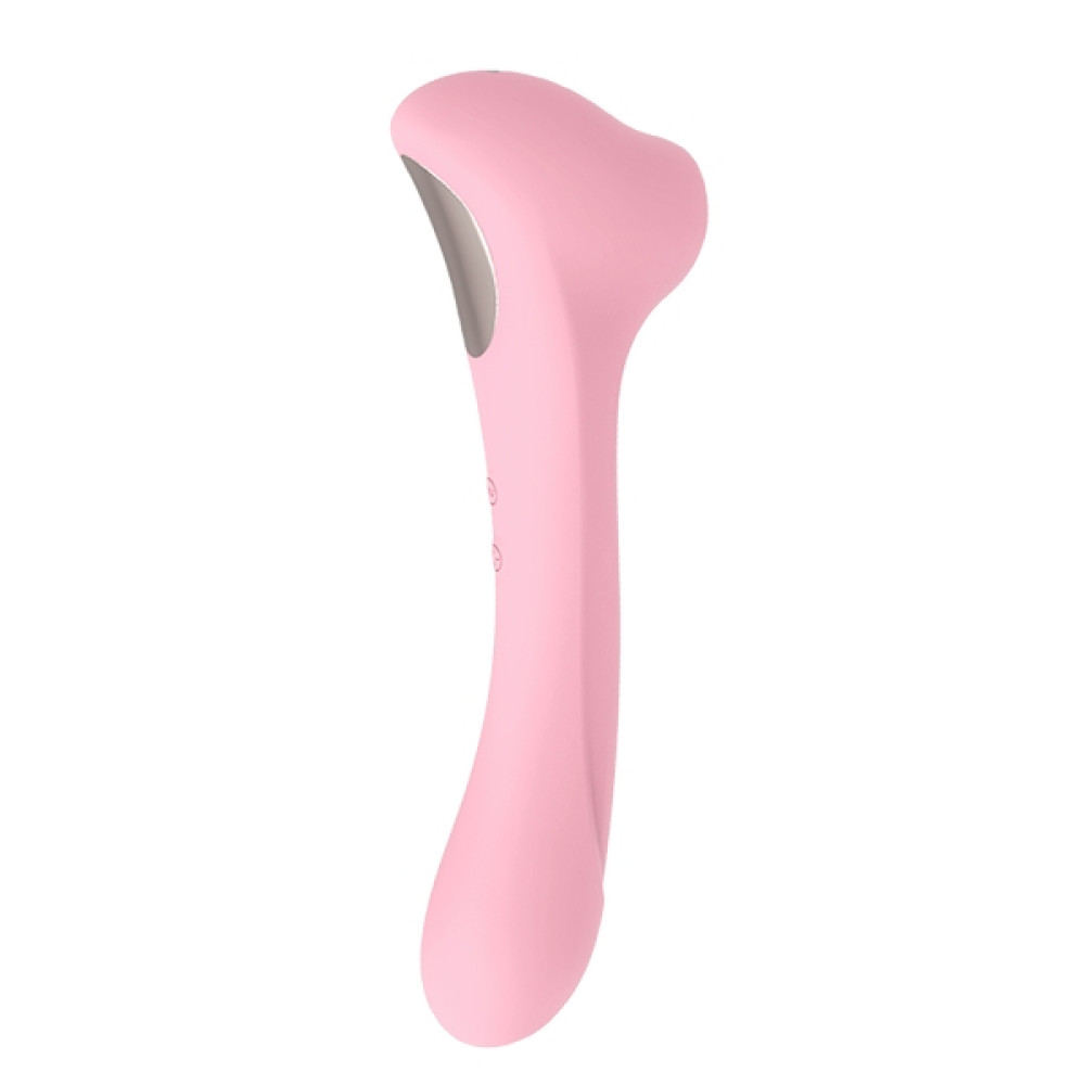 Вакуумный стимулятор Femintimate Daisy Massager с вибрацией, розовый, 20.2 х 4.2 см фото №4 — секс игрушки: Украина, NO TABOO