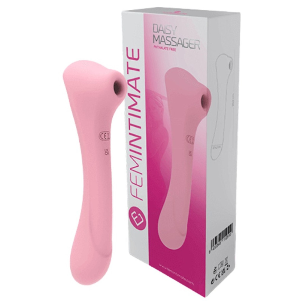 Вакуумный стимулятор Femintimate Daisy Massager с вибрацией, розовый, 20.2 х 4.2 см фото №0 — секс игрушки: Украина, NO TABOO