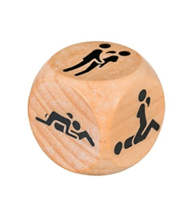 Ігровий кубик Alive Get Lucky Dice із шістьма позиціями Камасутри, дерев'яний, 1 шт - No Taboo