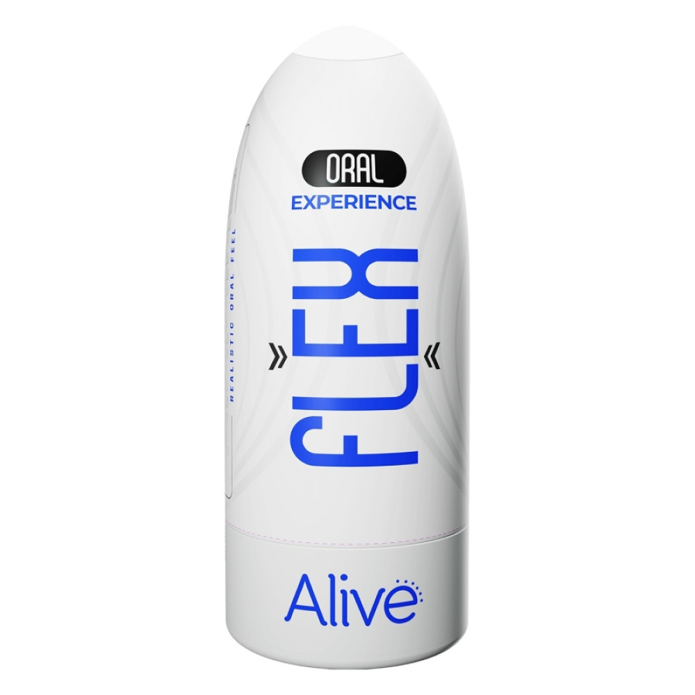 Мастурбатор-рот в колбе Alive Flex Oral M бежевый, 16 х 6.5 см фото №3 — секс игрушки: Украина, NO TABOO