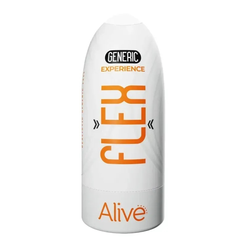 Мастурбатор в колбе Alive Flex Generic M бежевый, 16 х 6.5 см фото №4 — секс игрушки: Украина, NO TABOO