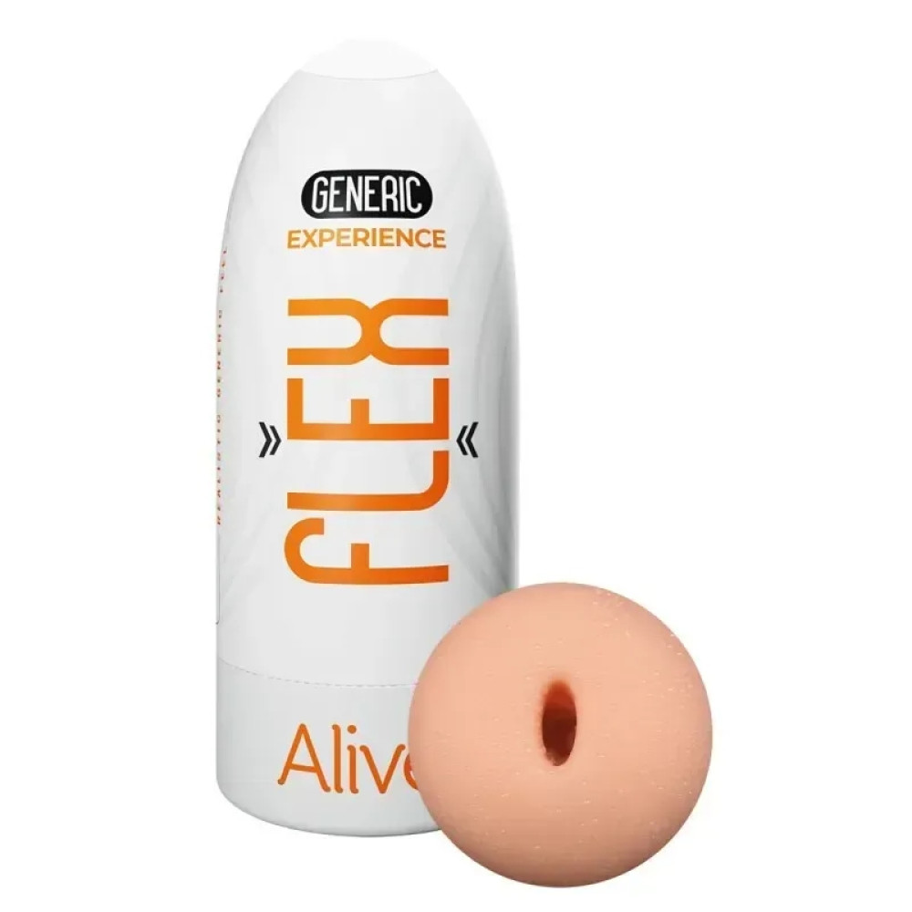 Мастурбатор в колбе Alive Flex Generic M бежевый, 16 х 6.5 см фото №0 — секс игрушки: Украина, NO TABOO