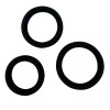 Набор эрекционных колец Alive Sensual Pleasure Rings черные, 3 шт фото №3 — секс игрушки: Украина, NO TABOO