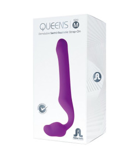 Страпон безремневой Adrien Lastic Queens M гибкий, фиолетовый, 16 х 4.1 см - No Taboo