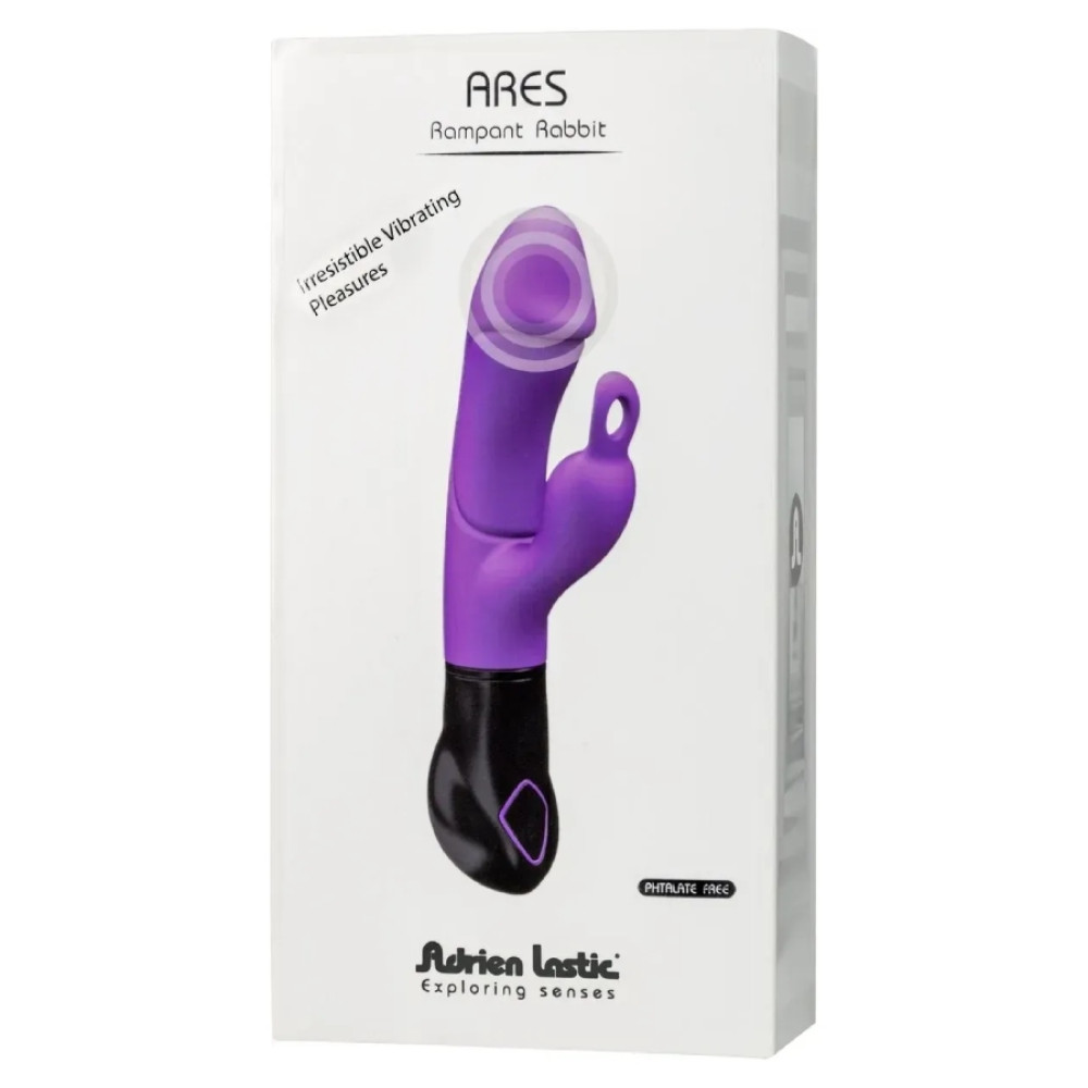 Вибратор-кролик Adrien Lastic Ares, фиолетовый, 19.8 х 3.6 см фото №2 — секс игрушки: Украина, NO TABOO