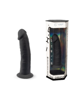 Фаллоимитатор термореактивный Silexd Model 2 на присоске, черный, 15.4 х 3.5 см - No Taboo