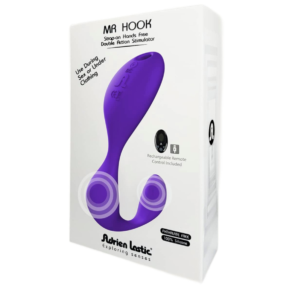 Вибратор в трусики Adrien Lastic Mr.Hook с пультом, фиолетовый, 12 х 2.1 см фото №2 — секс игрушки: Украина, NO TABOO