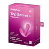 Вибратор в трусики Satisfyer Top Secret+ с приложением, черный, 11 х 3 см фото №2 — секс игрушки: Украина, NO TABOO