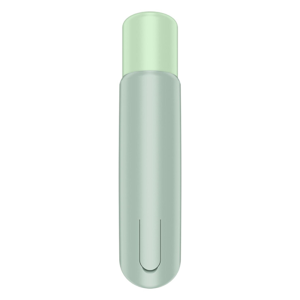 Вакуумный стимулятор Satisfyer Naughty Kiss для клитора, зеленый, 12 х 2.7 см фото №4 — секс игрушки: Украина, NO TABOO