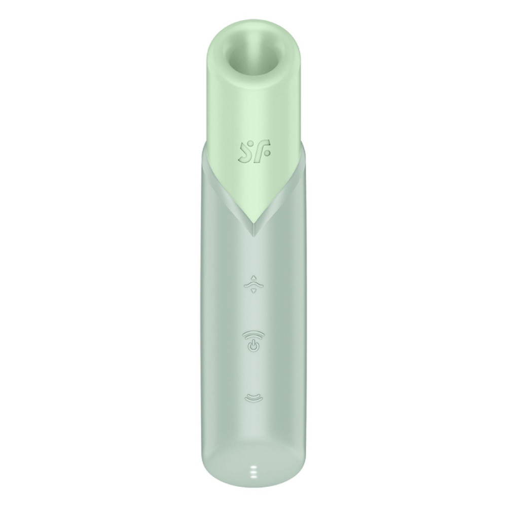 Вакуумный стимулятор Satisfyer Naughty Kiss для клитора, зеленый, 12 х 2.7 см фото №0 — секс игрушки: Украина, NO TABOO