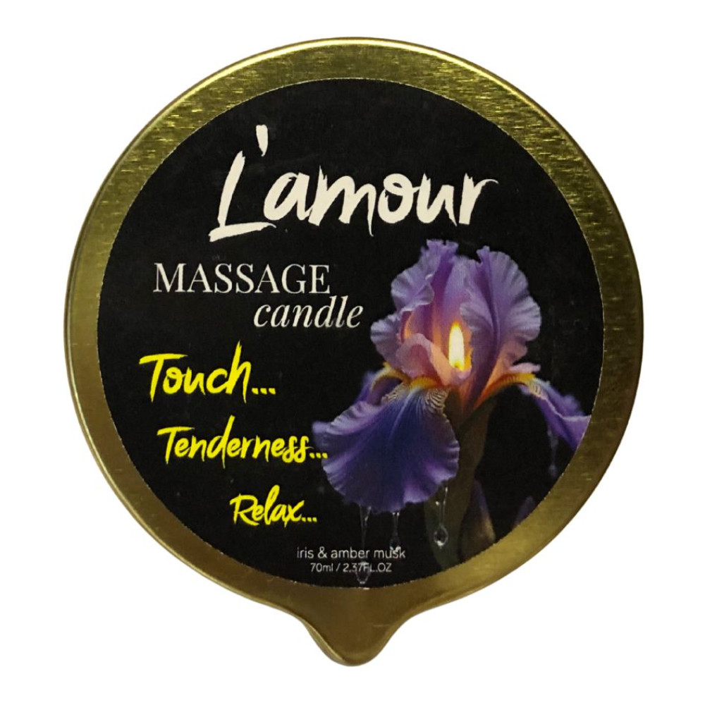 Массажная свеча, 70 мл, L'amour Iris and Amber Musk мох + ирис + роза, фото №2 — секс шоп Украина, NO TABOO