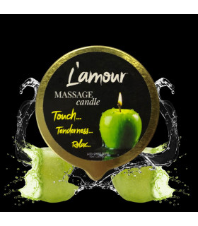 Массажная свеча, 70 мл, L'amour Green Apple зеленое яблоко + мускус + жасмин - No Taboo