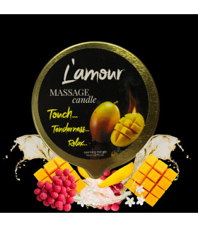 Масажна свічка, 70 мл, L'amour Mango стигле манго + ананас + мускус - No Taboo