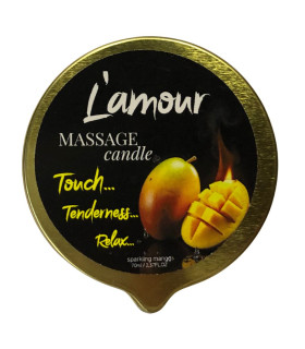 Масажна свічка, 70 мл, L'amour Mango стигле манго + ананас + мускус - No Taboo