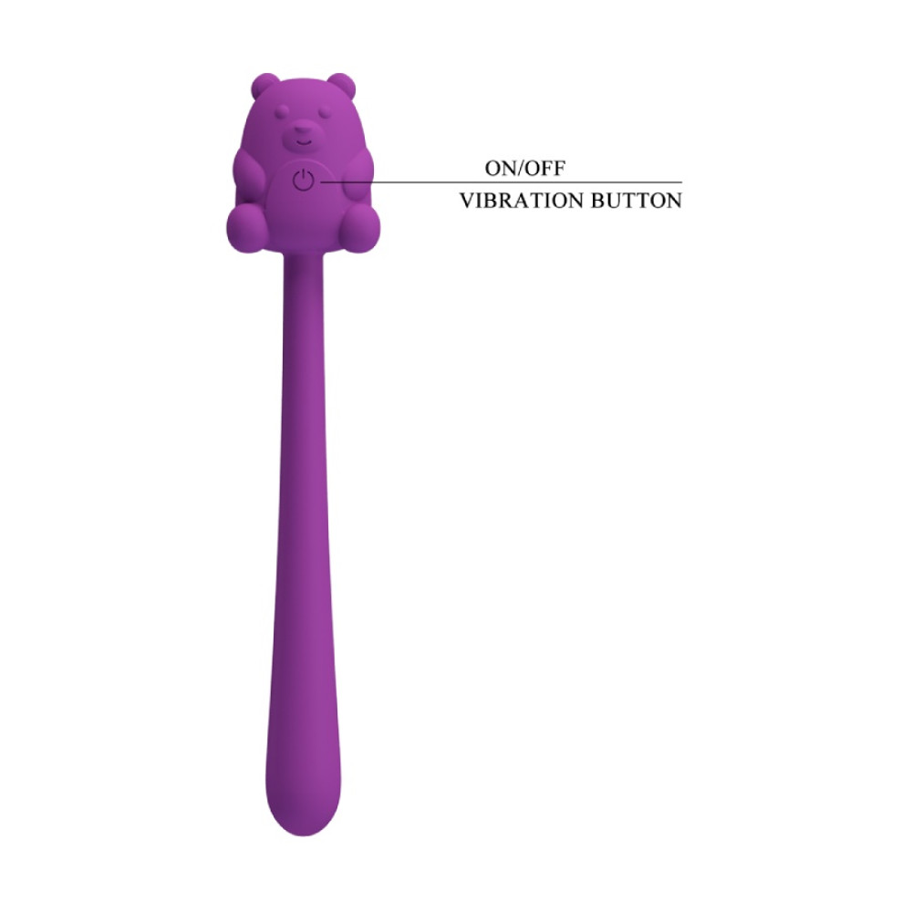 Минивибратор Pretty Love Cute Bear гибкий, фиолетовый, 13.3 х 2.4 см фото №9 — секс игрушки: Украина, NO TABOO