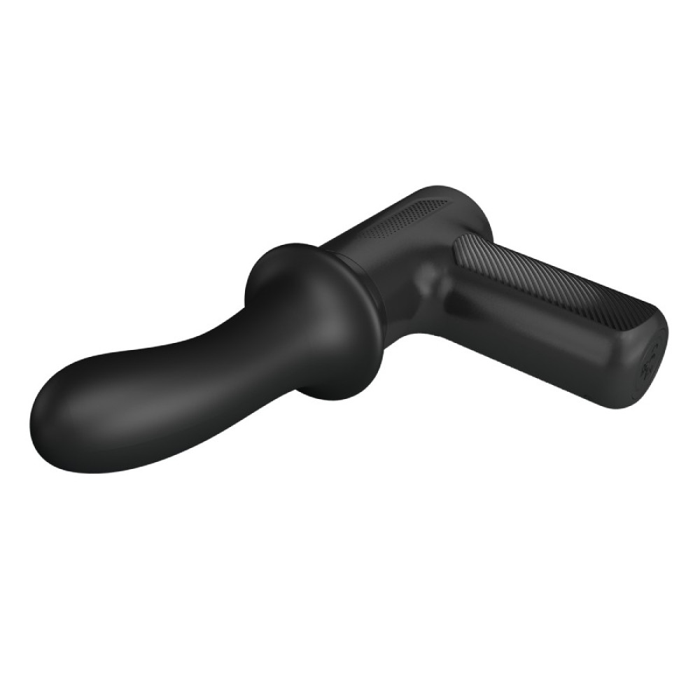 Вибратор-пистолет Pretty Love Massage Gun с фрикциями, черный, 13.6 х 3.9 см фото №6 — секс игрушки: Украина, NO TABOO