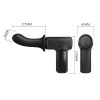 Вибратор-пистолет Pretty Love Massage Gun с фрикциями, черный, 13.6 х 3.9 см фото №9 — секс игрушки: Украина, NO TABOO