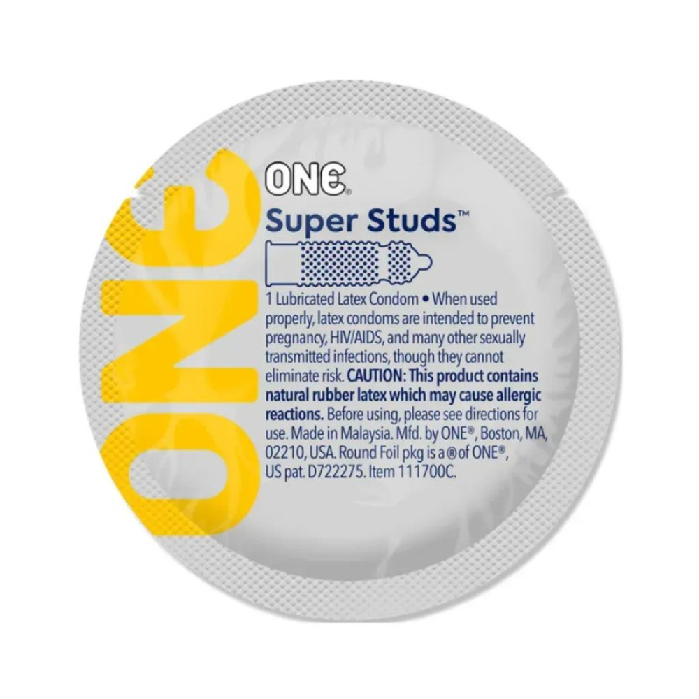Презервативы латексные One Super Studs с точечным рельефом, 5 шт, фото №0 — секс шоп Украина, NO TABOO