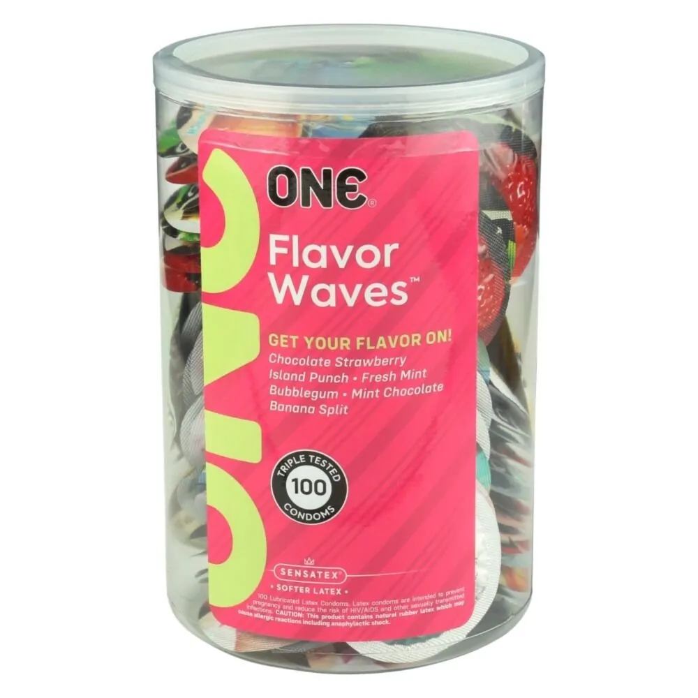 Презервативы латексные One FlavorWaves с разными ароматами, 100 шт, фото №0 — секс шоп Украина, NO TABOO