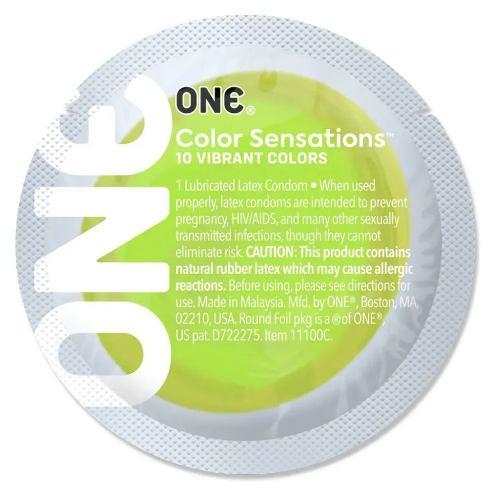 Набор разноцветных презервативов One Color Sensations, 5 шт, фото №4 — секс шоп Украина, NO TABOO