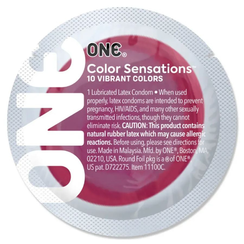 Набор разноцветных презервативов One Color Sensations, 5 шт, фото №7 — секс шоп Украина, NO TABOO