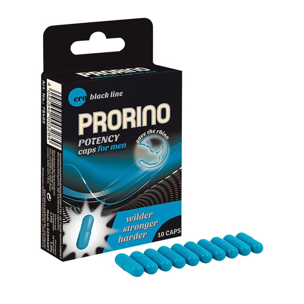 Капсулы мужские PRORINO Premium для повышения потенции, 10 шт, фото №0 — секс шоп Украина, NO TABOO