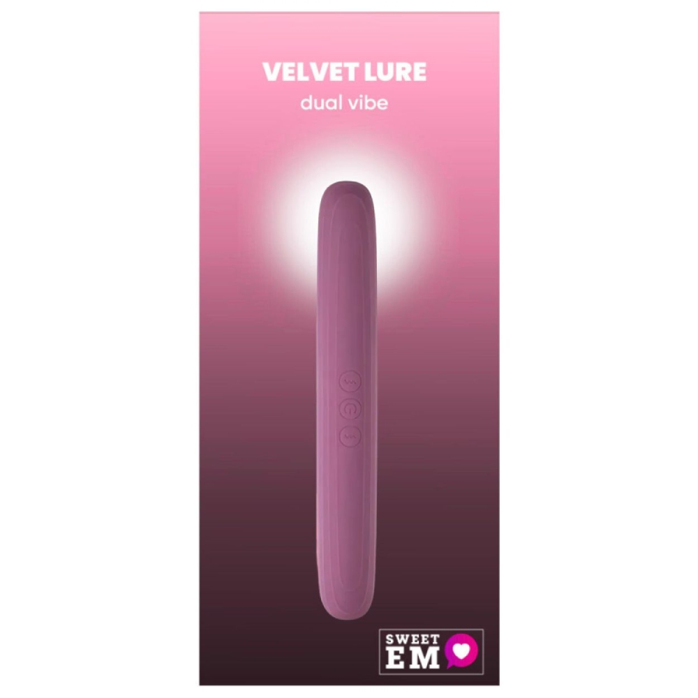 Вибратор двусторонний Sweet Em Dual Vibe силиконовый, фиолетовый, 22 х 3 см фото №0 — секс игрушки: Украина, NO TABOO