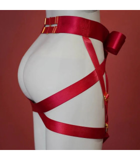 Фиксатор-бондаж UPKO Bowknot для нижней части тела с бантом, красный, One Size - No Taboo