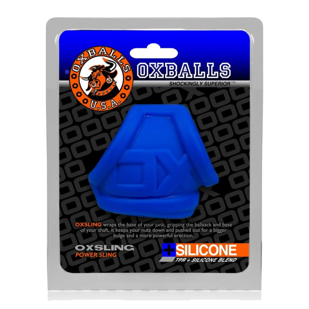 Эрекционное кольцо на член и мошонку Oxballs OXSLING голубое, 5.7 х 3.2 см фото №0 — секс игрушки: Украина, NO TABOO