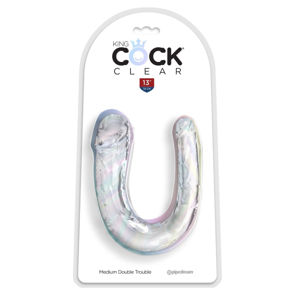 Фаллоимитатор двойной Pipedream King Cock Clear, прозрачный, 33 х 4 см фото №0 — секс игрушки: Украина, NO TABOO