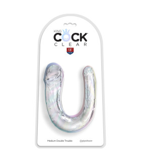 Фаллоимитатор двойной Pipedream King Cock Clear, прозрачный, 33 х 4 см - No Taboo
