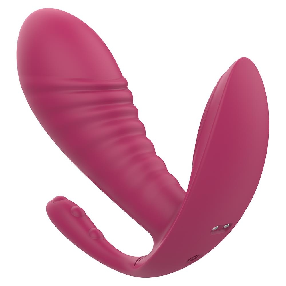 Вибратор тройной Dreamtoys Triple Pleasure Vibe для точки G, клитора и ануса, розовый, 11.8 х 3.8 см фото №3 — секс игрушки: Украина, NO TABOO