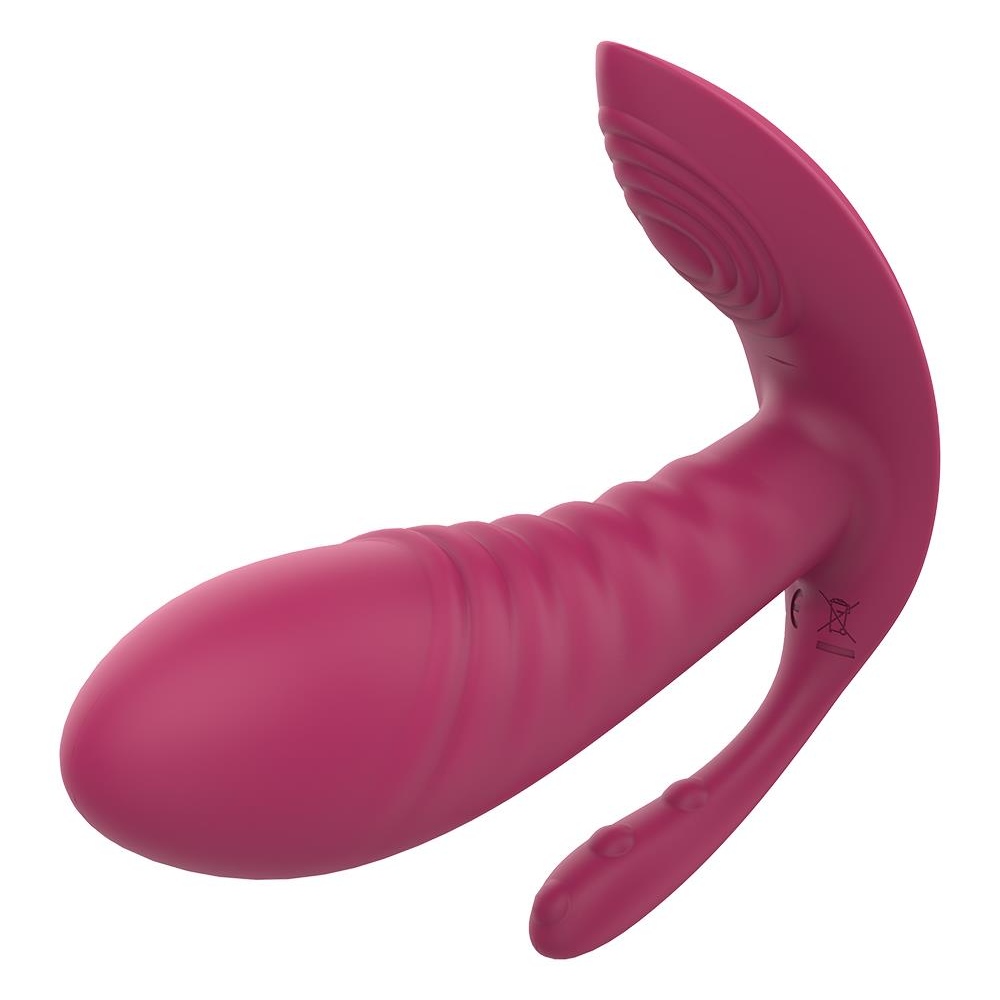 Вибратор тройной Dreamtoys Triple Pleasure Vibe для точки G, клитора и ануса, розовый, 11.8 х 3.8 см фото №4 — секс игрушки: Украина, NO TABOO