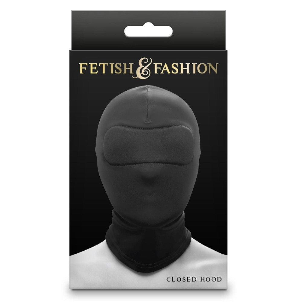 Маска на всю голову NS Novelties Fetish & Fashion's Closed Hood, черная, One Size, фото №2 — секс шоп Украина, NO TABOO