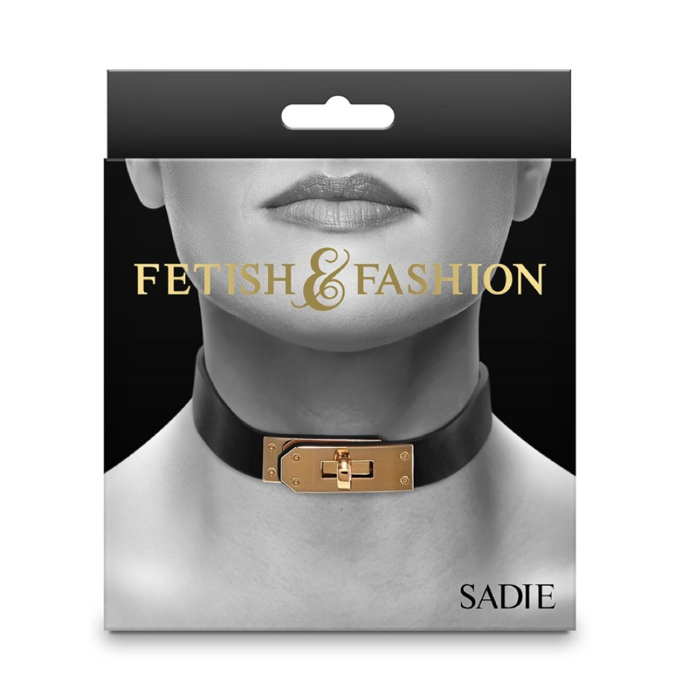 Ошейник-чокер NS Novelties Fetish & Fashion's Sadie Collar, черный, фото №2 — секс шоп Украина, NO TABOO