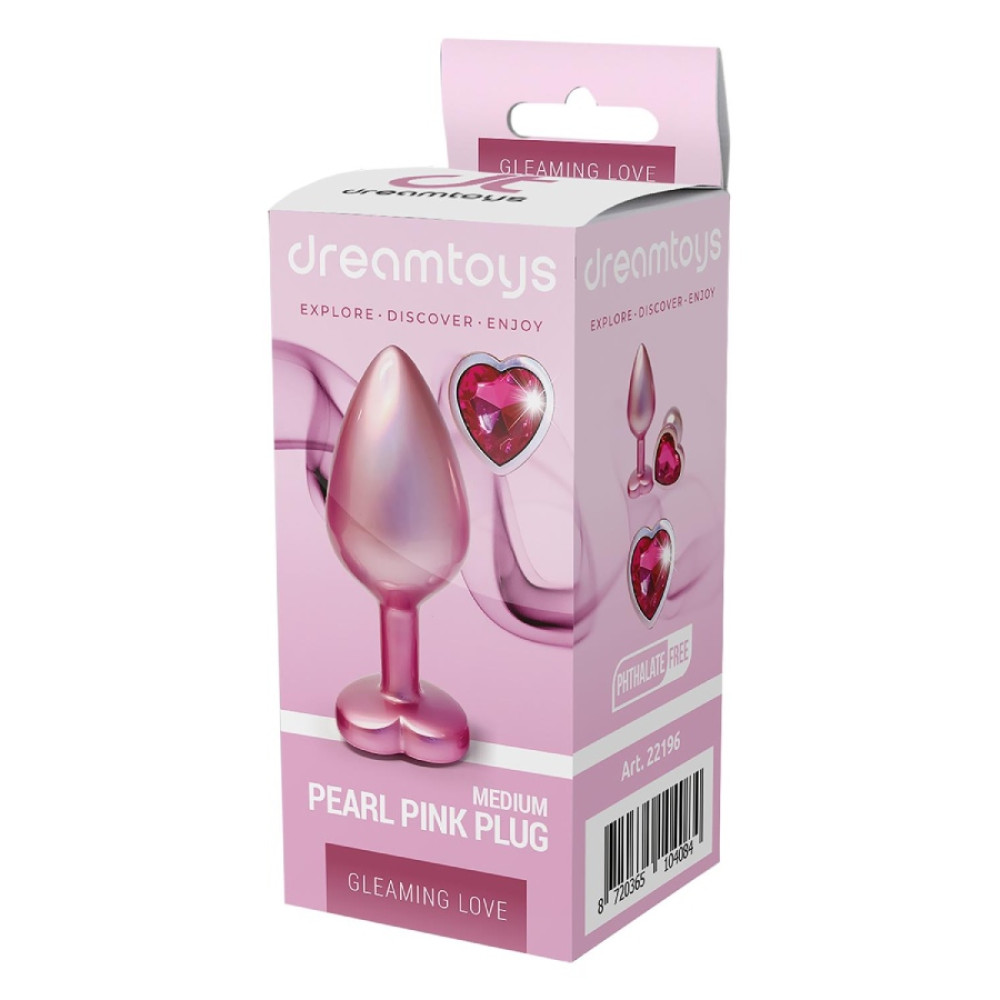 Анальная пробка Dreamtoys Gleaming Love Pearl S, розовая, 7.1 х 2.7 см фото №2 — секс игрушки: Украина, NO TABOO