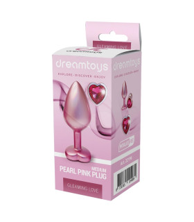 Анальная пробка Dreamtoys Gleaming Love Pearl S, розовая, 7.1 х 2.7 см - No Taboo