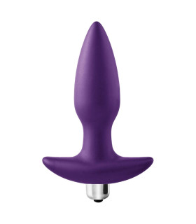 Анальная прообка Dreamtoys с вибропулей, фиолетовая, 14 х 3.6 см - No Taboo